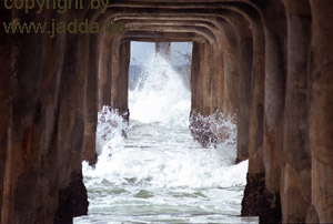 unter der Pier in Los Angeles, Manhatten Beach - USA
